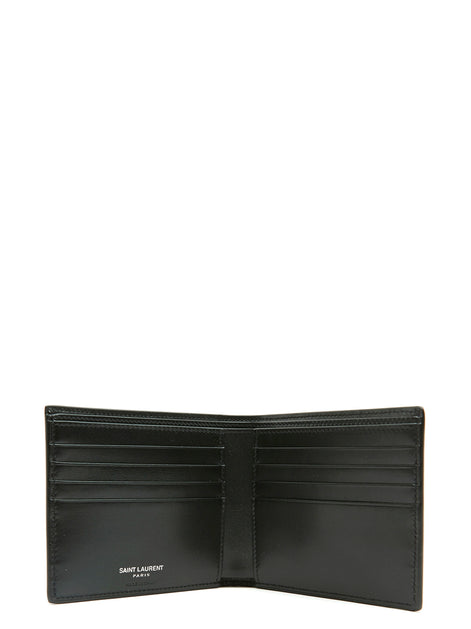 Saint Laurent Black Leather Wallet