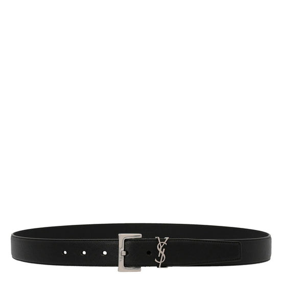 Saint Laurent Black Calfskin Regular Belt