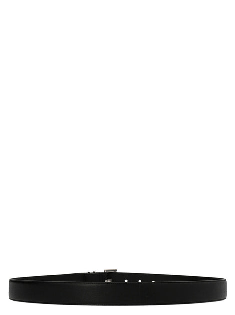 Saint Laurent Black Calfskin Regular Belt