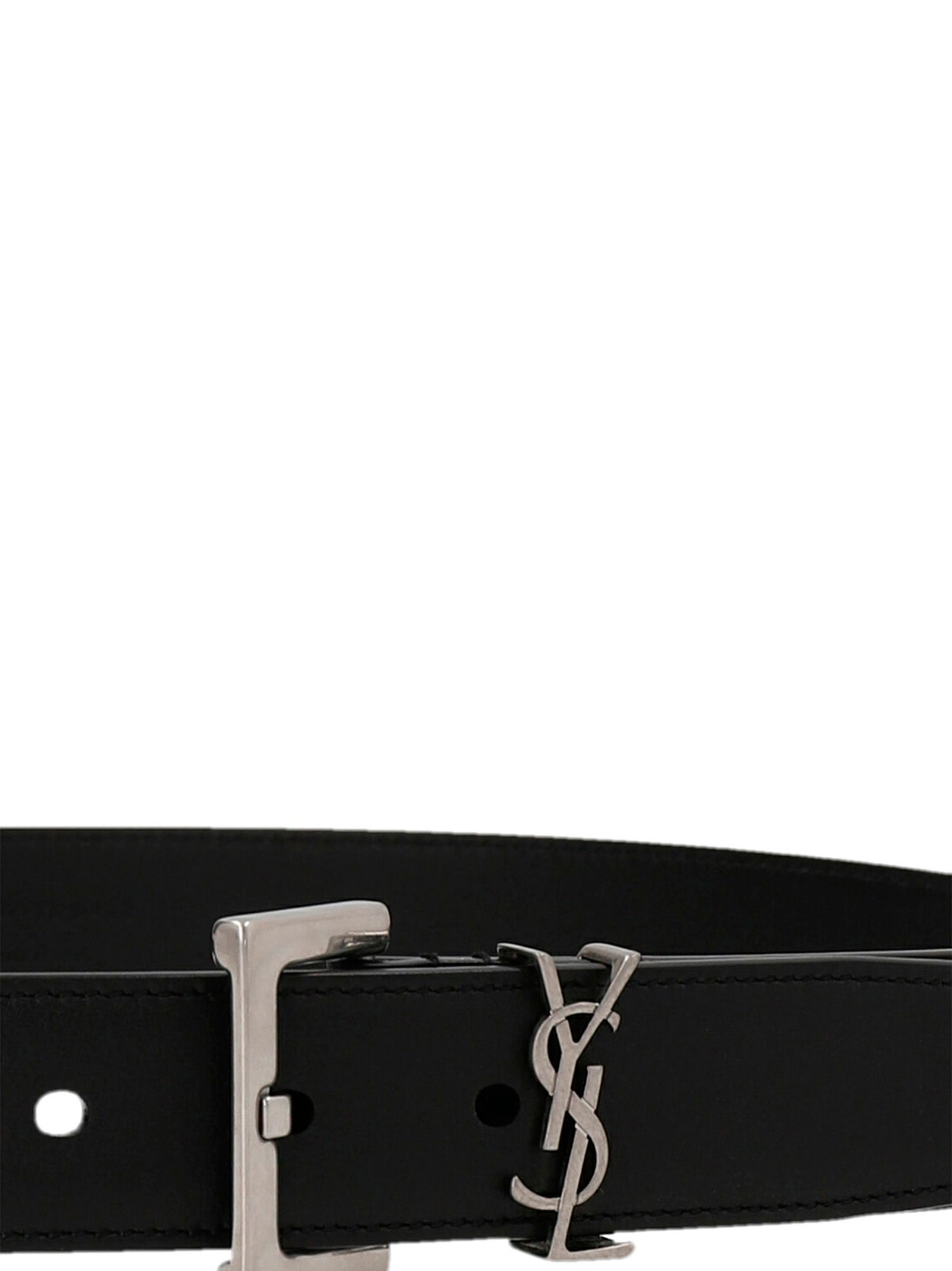 Saint Laurent Black Calfskin Regular Belt