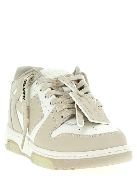 Off-White Beige Calfskin Low Top Sneakers