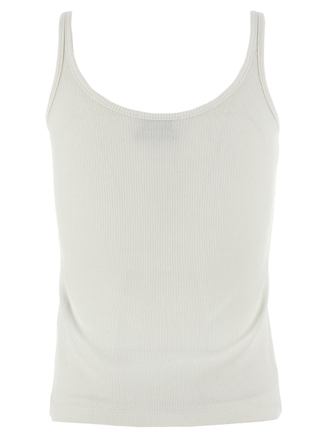 Off-White White Cotton Sleeveles T-Shirt