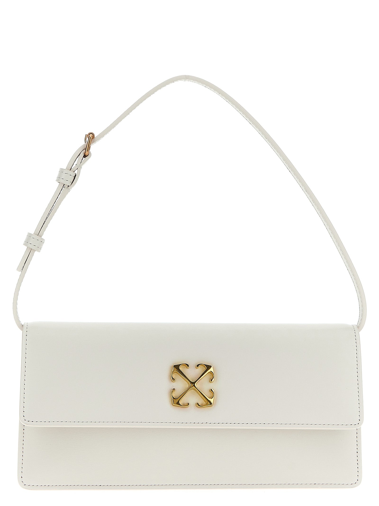 Off-White White Calfskin Shoulder Bag