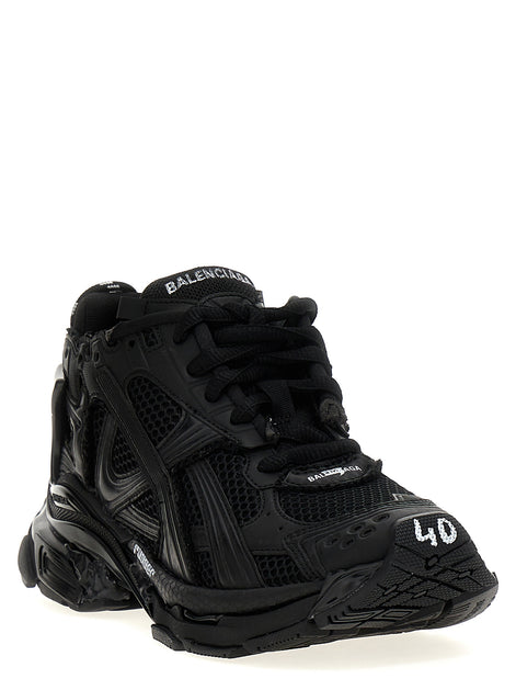 Balenciaga Black Polyester Athletic Sneakers