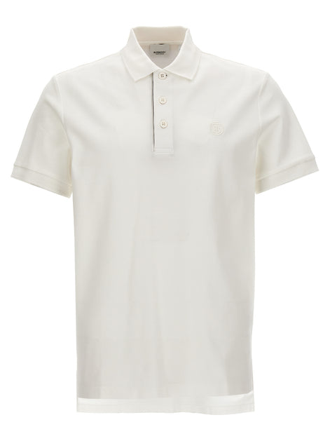 Burberry White Cotton Polo Shirt