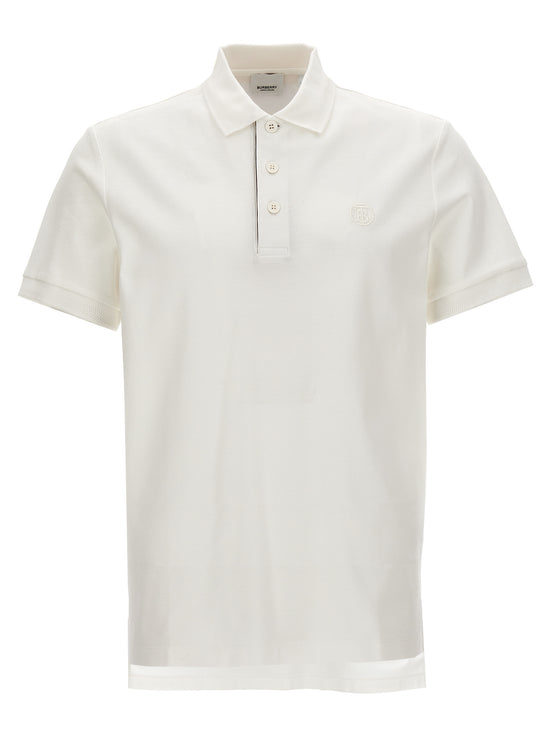 Burberry White Cotton Polo Shirt