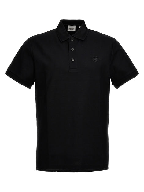 Burberry Black Cotton Polo Shirt