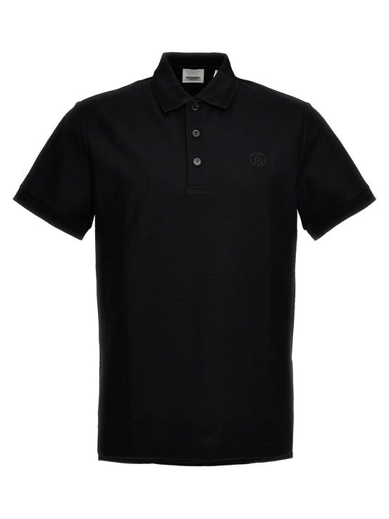 Burberry Black Cotton Polo Shirt