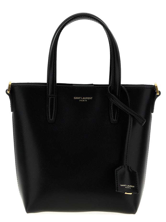 Saint Laurent Black Calfskin Tote Bag