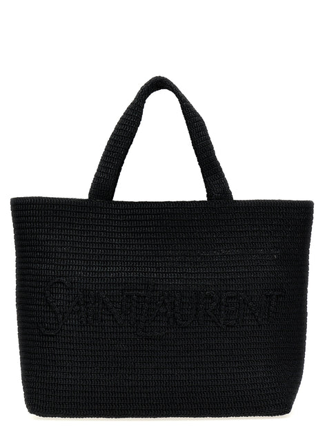 Saint Laurent Black Viscose Tote Bag