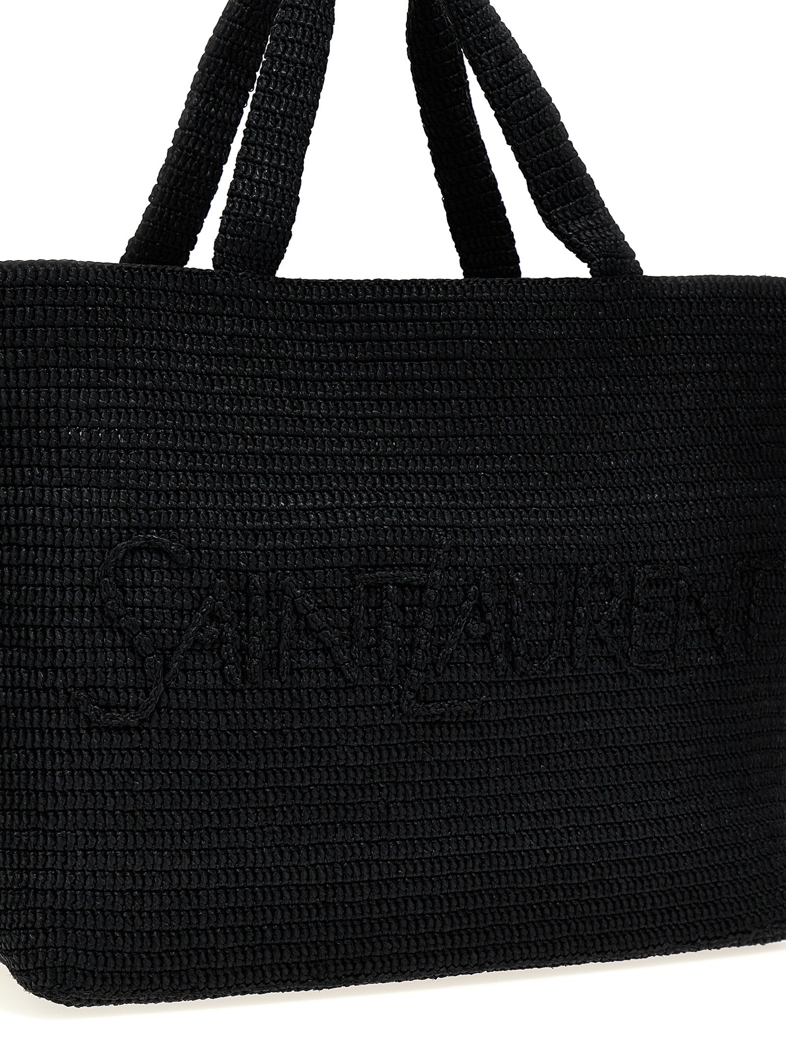 Saint Laurent Black Viscose Tote Bag