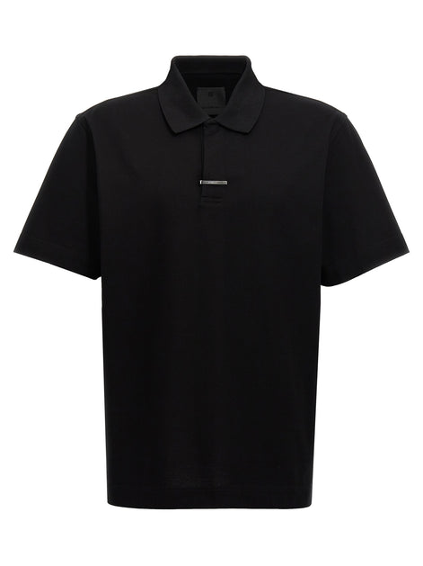 Givenchy Black Cotton Polo Shirt