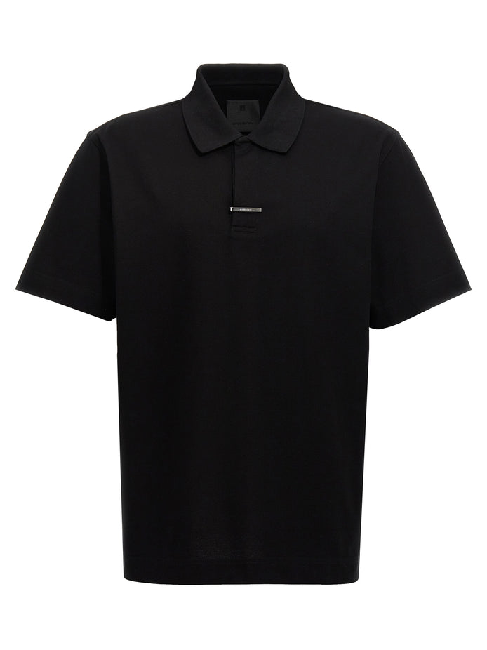 Givenchy Black Cotton Polo Shirt