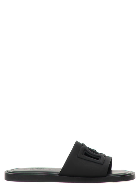 Dolce & Gabbana Black Polyethylene Slides