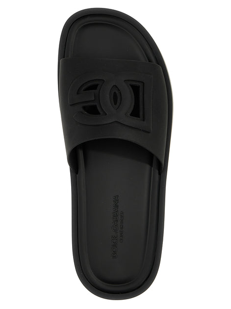 Dolce & Gabbana Black Polyethylene Slides