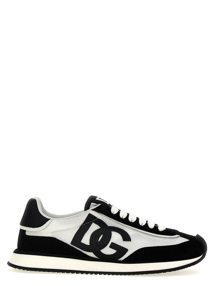 Dolce & Gabbana Bicolor Calfskin Athletic Sneakers