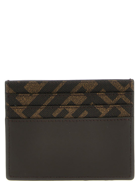 Fendi Brown Calf Leather Bos Taurus Cardholder