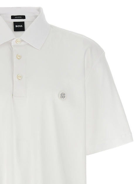 Hugo Boss White Cotton Polo Shirt