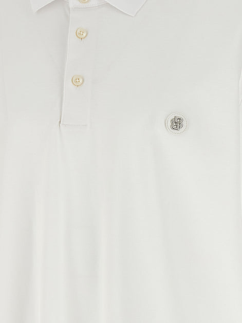 Hugo Boss White Cotton Polo Shirt