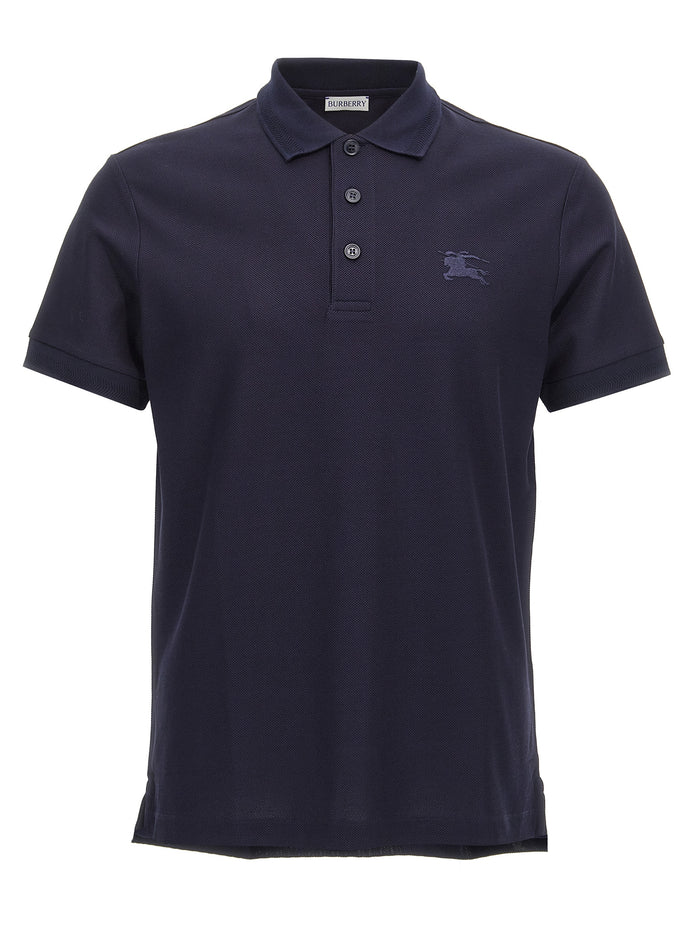 Burberry Blue Cotton Polo Shirt