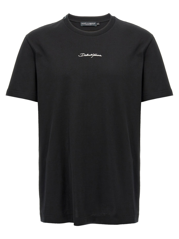 Dolce & Gabbana Black Cotton T-Shirt