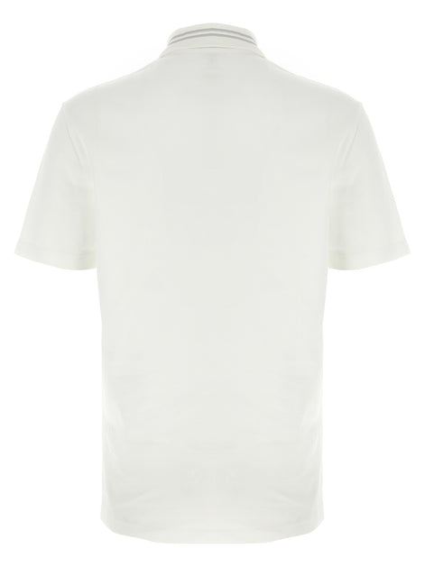 Versace White Cotton Polo Shirt