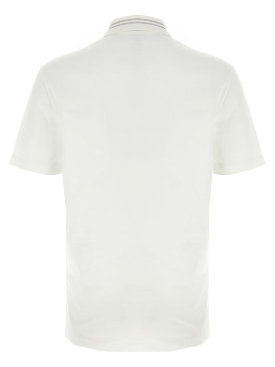 Versace White Cotton Polo Shirt