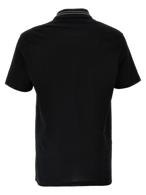 Versace Black Cotton Polo Shirt