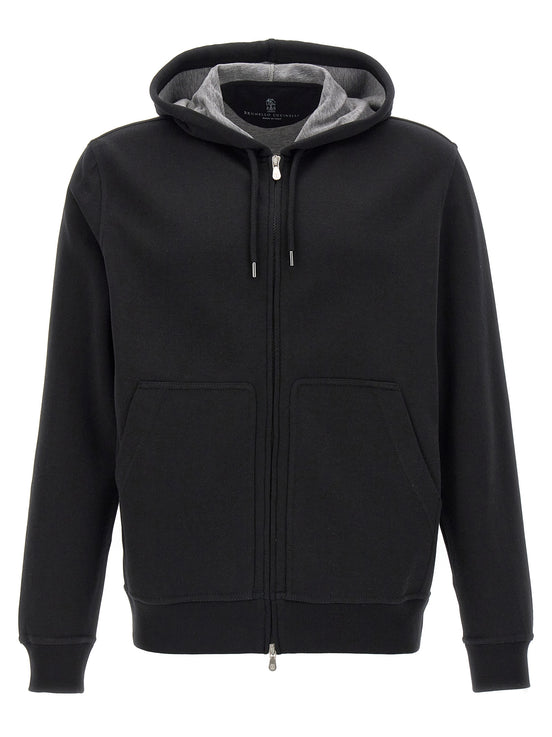 Brunello Cucinelli Black Cotton Sweatshirt
