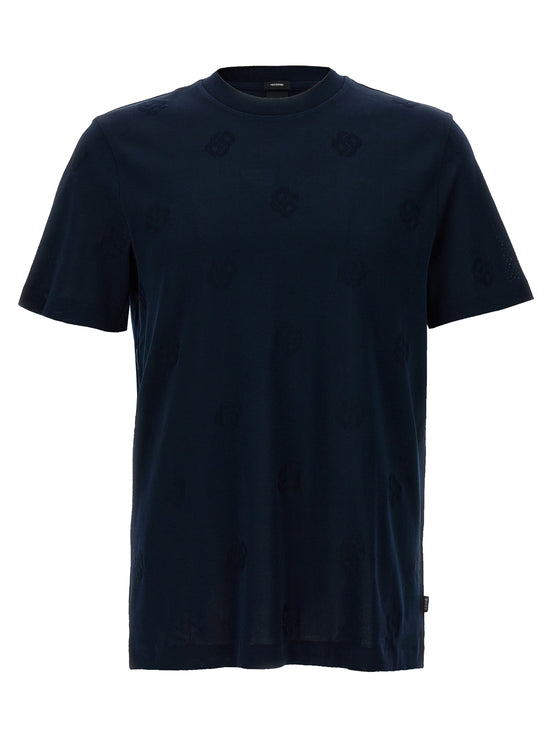 Hugo Boss Blue Cotton T-Shirt