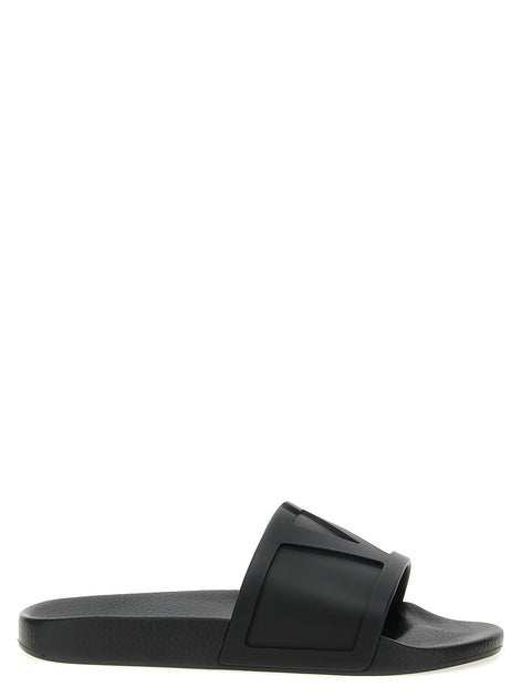 Valentino Garavani Black Plastic Slides