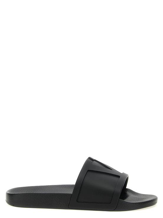 Valentino Garavani Black Plastic Slides