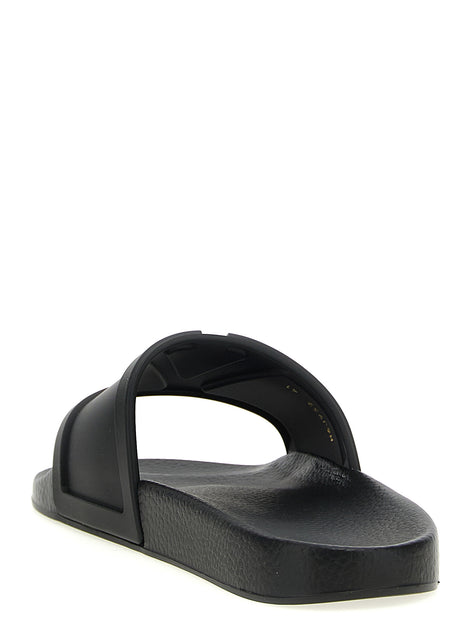 Valentino Garavani Black Plastic Slides
