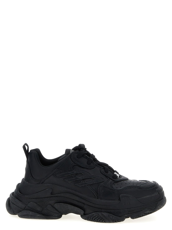 Balenciaga Triple S.2 Black Polyethylene Athletic Sneakers