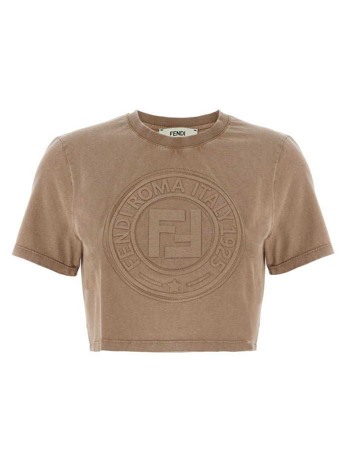 Fendi Brown Cotton T-Shirt