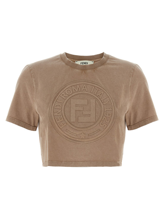 Fendi Brown Cotton T-Shirt