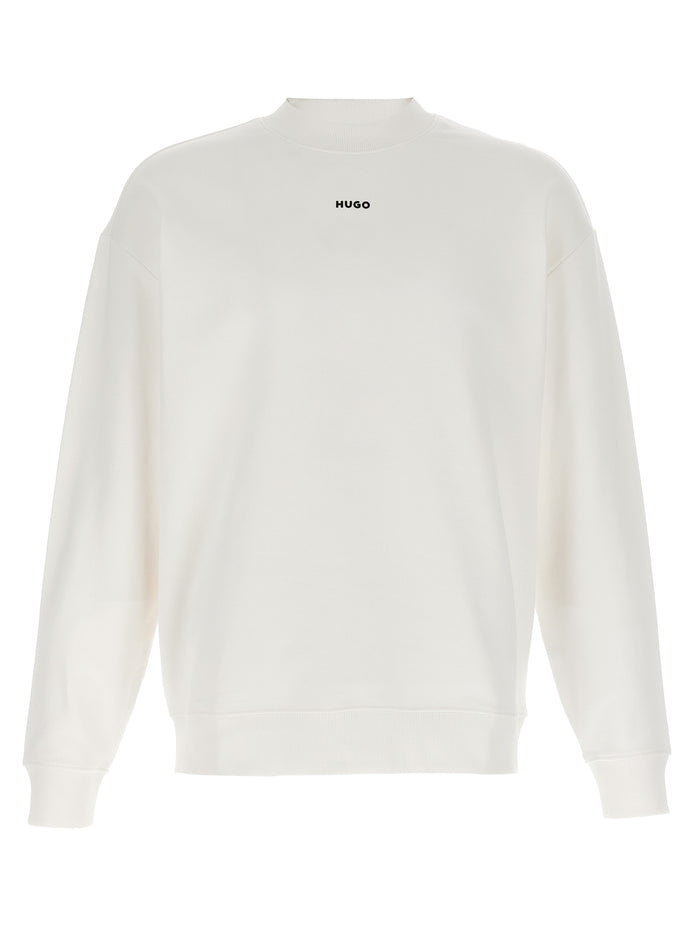 Hugo Boss White Cotton Sweatshirt