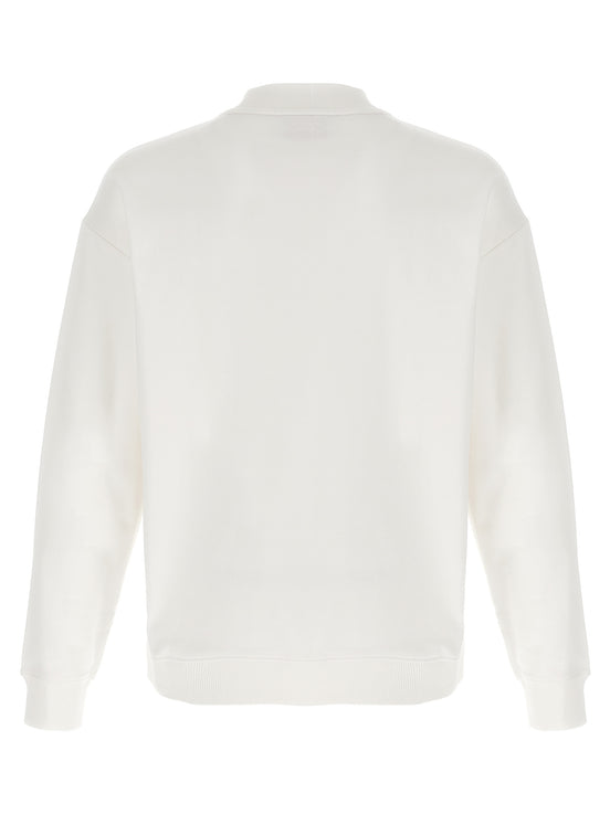 Hugo Boss White Cotton Sweatshirt