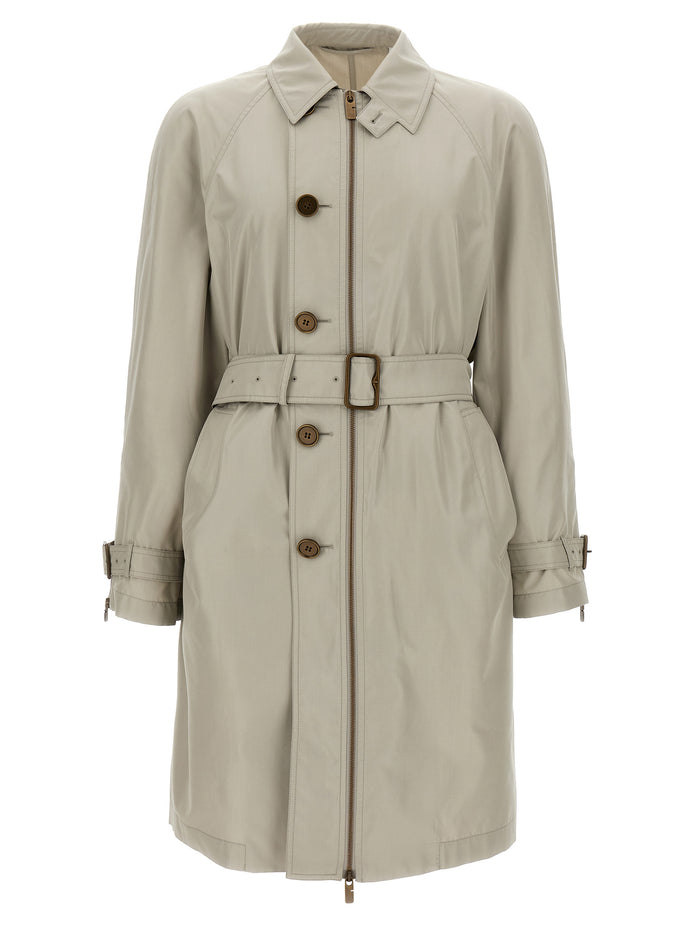 Burberry Gray Satin Coat