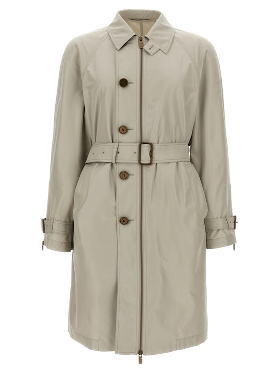 Burberry Gray Satin Coat
