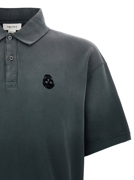 Alexander McQueen Gray Cotton Polo Shirt