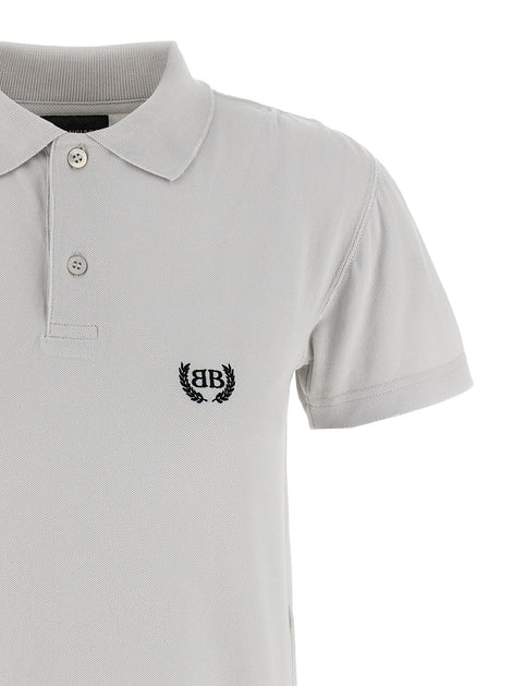 Balenciaga Gray Cotton Polo Shirt