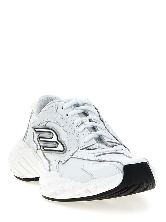 Balenciaga Monday White Cowhide Athletic Sneakers