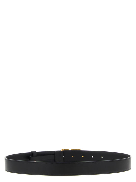 Valentino Garavani Black Calfskin Regular Belt