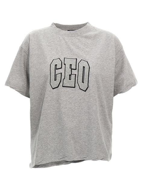 Balenciaga Gray Cotton T-Shirt