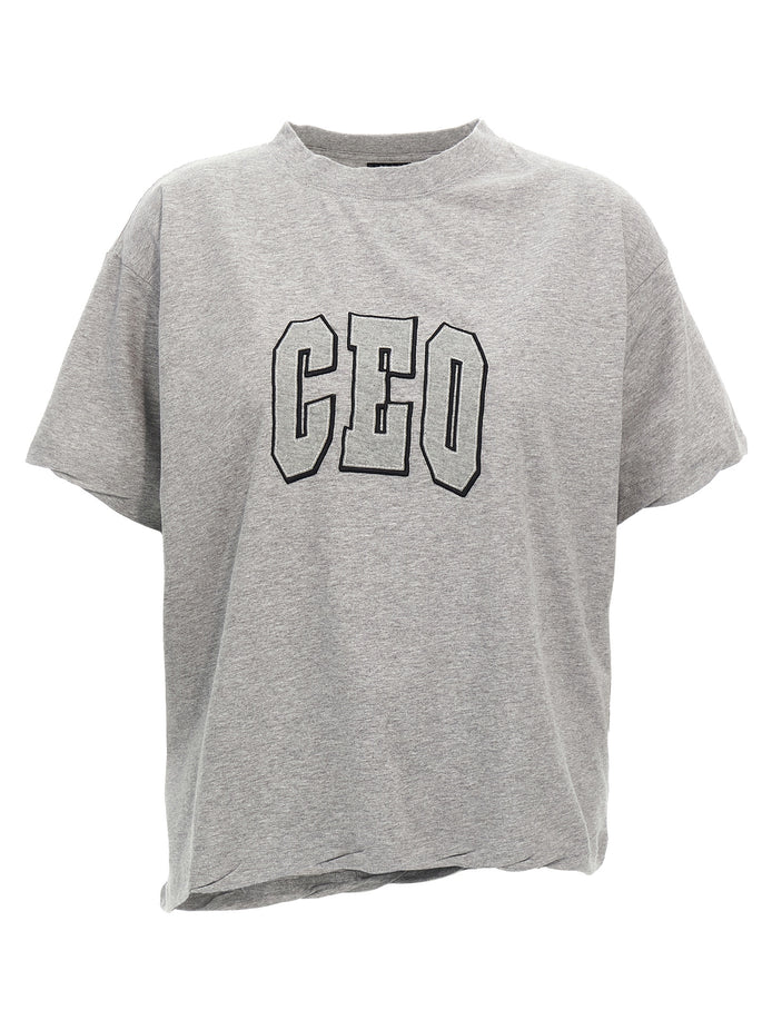 Balenciaga Gray Cotton T-Shirt
