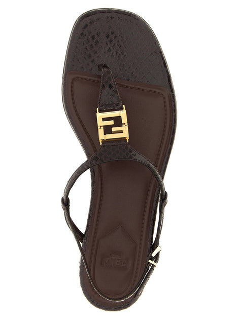 Fendi Purple Elastane Flat Sandals