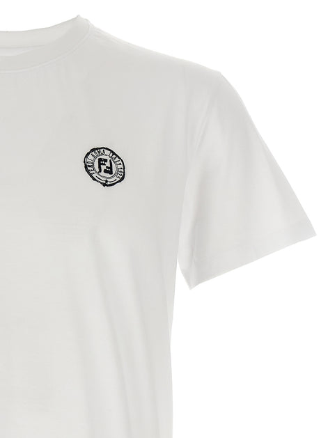 Fendi White Cotton T-Shirt