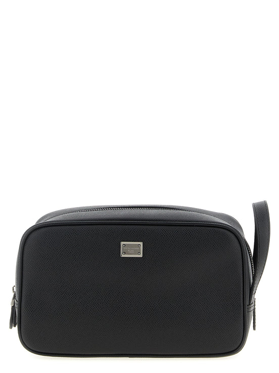 Dolce & Gabbana Black Calfskin Leather Wallet