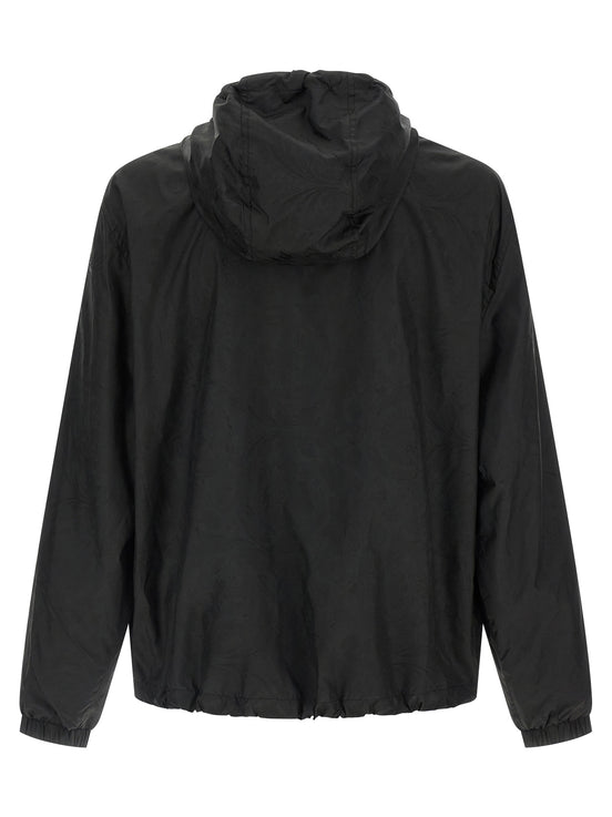 Versace Black Nylon Shell Jacket